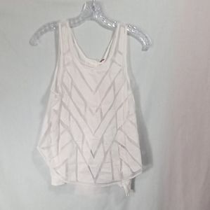 Free People White Split Back Tank Top- Size M  NWT